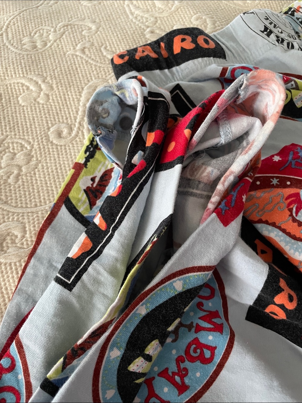 Travel Stamp Graphic Lounge Panta - Multicolor - Picture 2 of 4